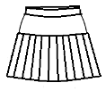 Pleated Yoke Skirt